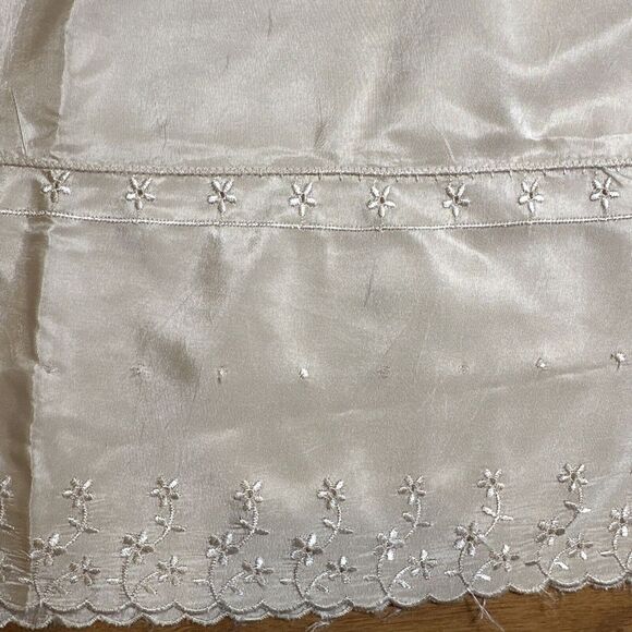 Charmode Sears Vintage 60's Full Slip Dress Size 34 Average Embroidery - Picture 2 of 6